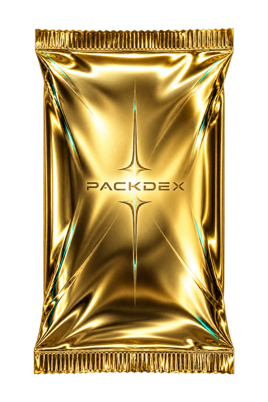 Gold chrome PACKDEX™ foil packet